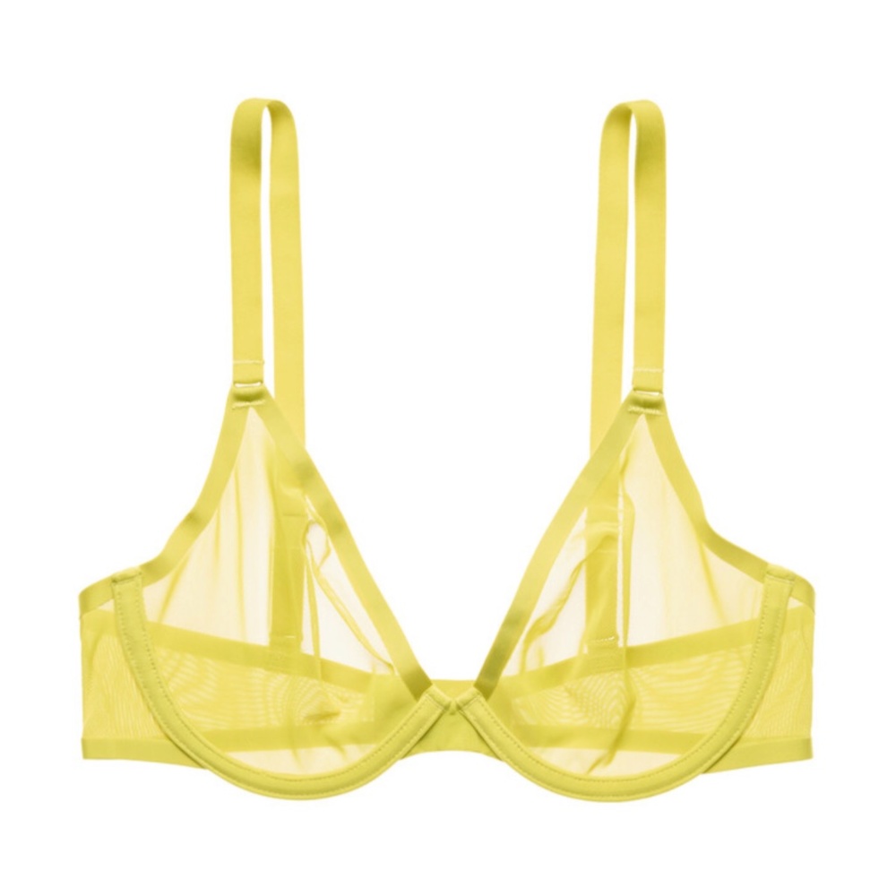 Cuup Plunge Bra in Chartreuse 36F